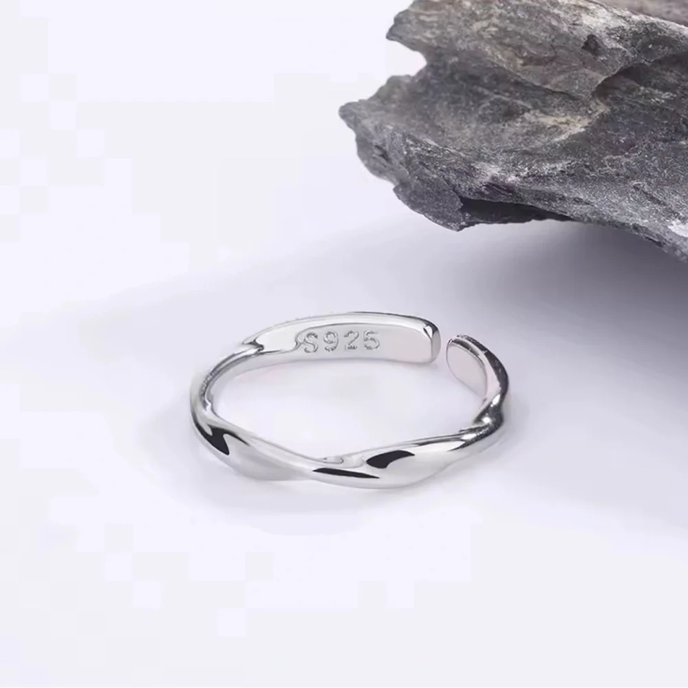 S925 Elegant Silver Twist Ring